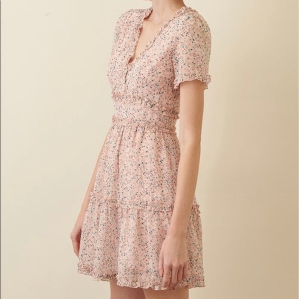 🌸Cottagecore Spring Garden Ruffle Dress In Rose🌸 - Picture 2 of 6